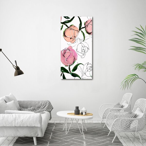 Vertikální Moderní obraz canvas na rámu Pivoňka ocv-75569193