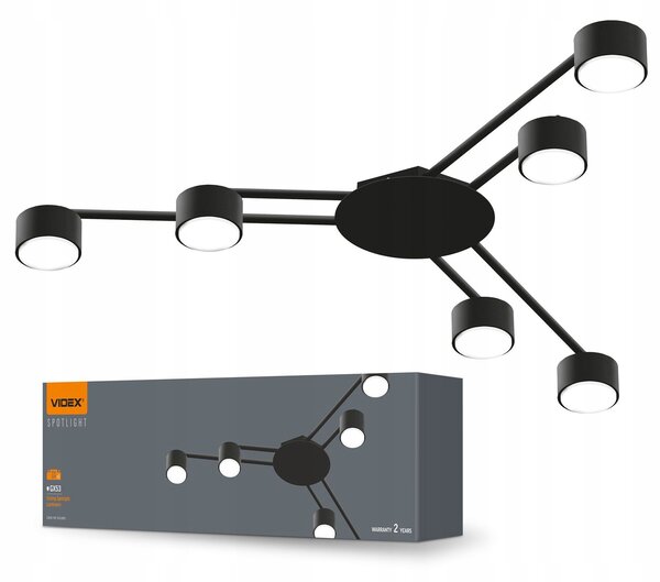 Stropní svítidlo přisazené Videx 30 W GX53 77 cm černé