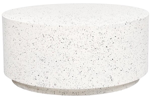 Konferenční stolek TREZZO 90 cm 90 cm Terrazzo efekt Bílé terrazzo
