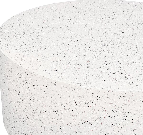Konferenční stolek TREZZO 90 cm 90 cm Terrazzo efekt Bílé terrazzo