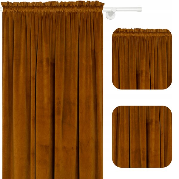 VOPPI PRIMO ZÁVĚS ZÁVĚSA NA PÁSCE 140x160 CM ŽLUTÁ