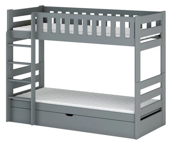 Dětská dvoupatrová postel 80x180 ALLA - šedá 2