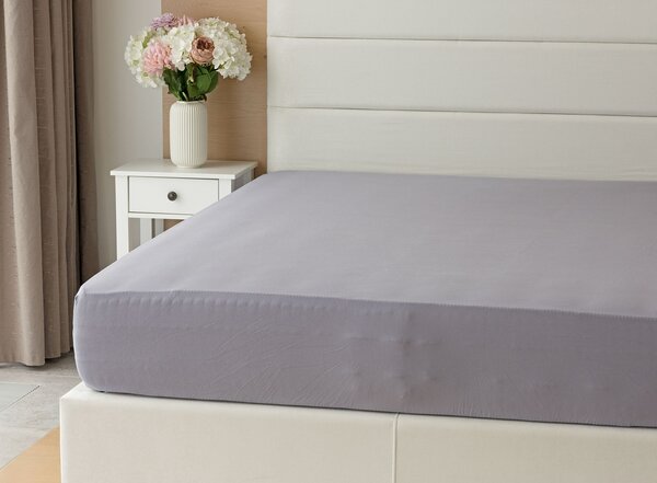 Prostěradlo Středně šedé ELASTAN PREMIUM Jersey s elastanem PREMIUM 90-100 x 200-220/40