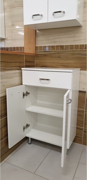 Armatura SELLA SILVER skříňka nízká B 50, 50x30x82cm bílá 1695-202-505