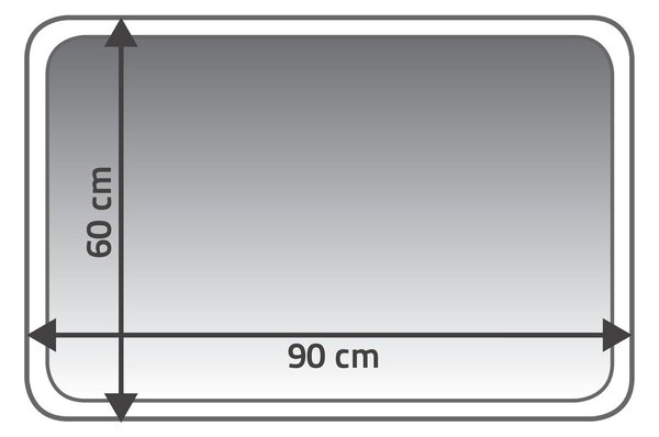 Ridder Chic protiskluzová koupelnová předložka 60x90 cm, bílá 7104301