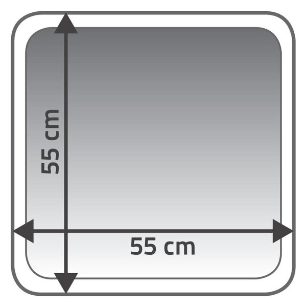 Ridder Chic protiskluzová koupelnová předložka 55x50 cm, bílá 7104801