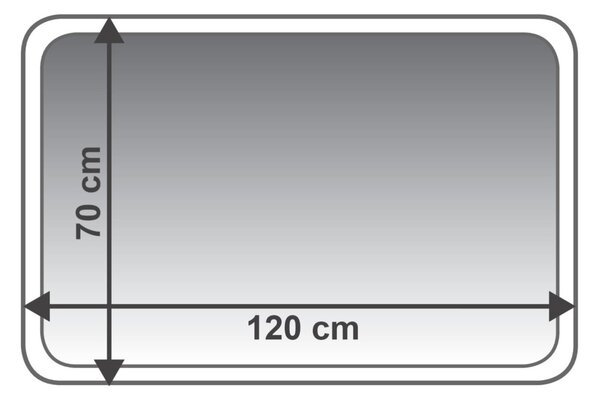 Ridder Amelie koupelnová předložka oboustranná 70x120 cm, tmavě šedá 7214417