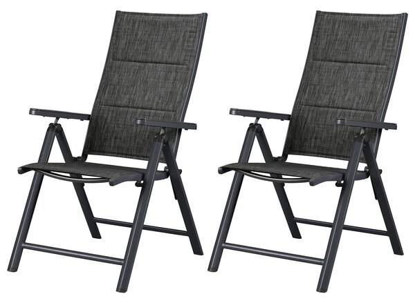 Livarno® Hliníkové polohovací křeslo Toronto, antracitová, 2 kusy (100400804)