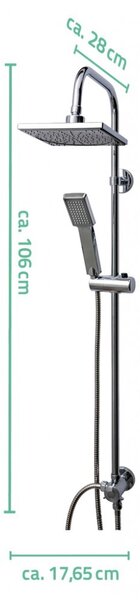 Ridder Mauritius sprchový set pro připojení k vodovodní baterii, chrom 091460
