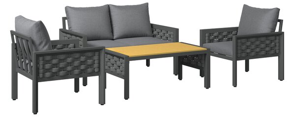 TERASOVÁ SEDACÍ SOUPRAVA 4dílné, kov, plast, textil Ambia Garden - Online Only zahradní nábytek, Online Only