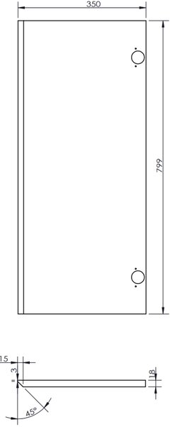 Mexen Orio, koupelnový podstavec 35 cm, 2 dvířka, matný grafit - 91A11-03016-2-BF66