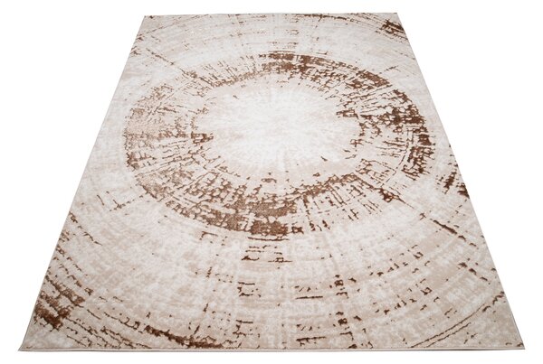 Makro Abra Kusový koberec moderní PALERMO N328A Pařez stromu béžový hnědý Rozměr: 120x170 cm