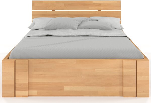 Buková zvýšená postel s úložným prostorem Arhus Drawers 160x200, Odstín moření: Ořech
