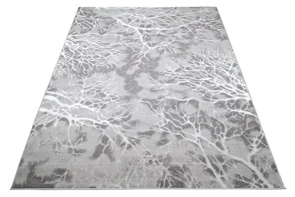 Makro Abra Kusový koberec abstraktní PALERMO N327A šedý bílý Rozměr: 80x150 cm