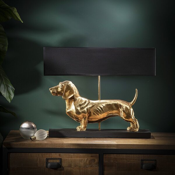 Dekorační stolní svítidlo Gold Dog výška 48cm