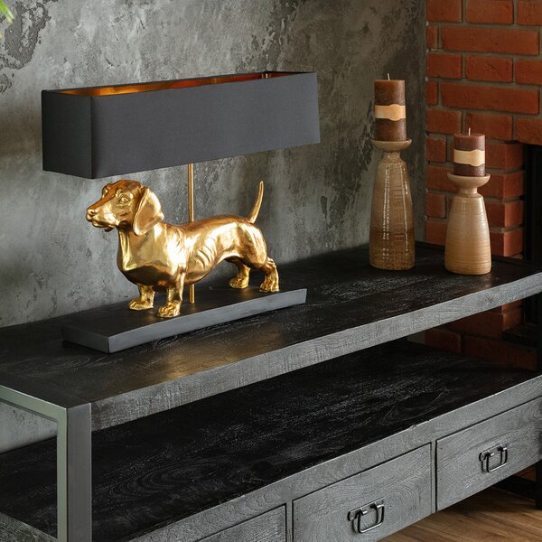 Dekorační stolní svítidlo Gold Dog výška 48cm