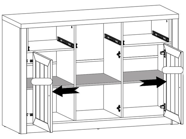 PROVENCE a | komoda K3SP | 130 cm | andersen/lefkas
