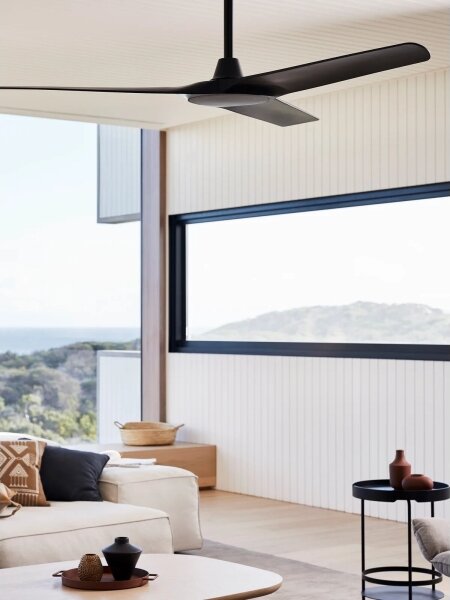 Lucci Air 21321649 - Stropní ventilátor ABYSS pr. 142 cm IP66 černá + DO