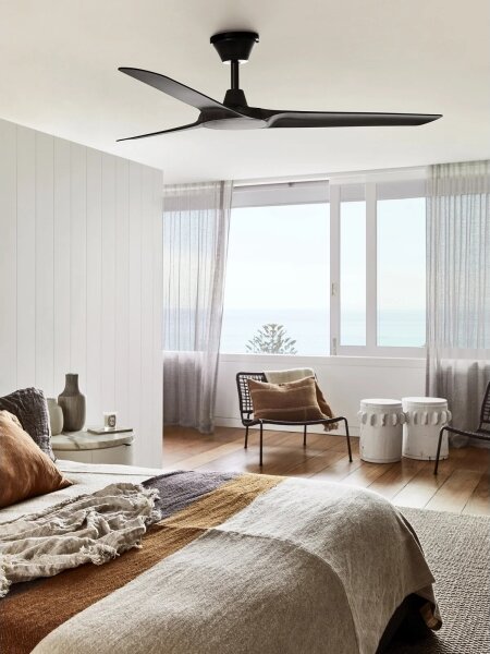 Lucci Air 21321649 - Stropní ventilátor ABYSS pr. 142 cm IP66 černá + DO