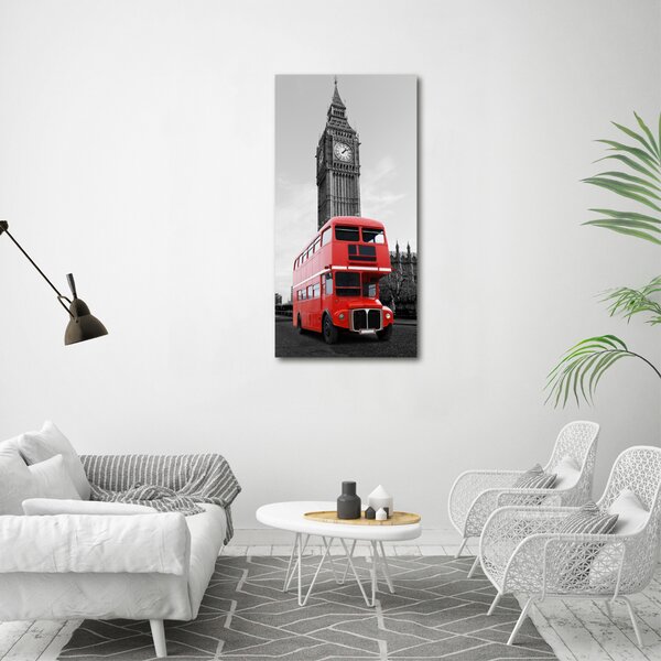 Vertikální Foto obraz na plátně Londýský autobus ocv-79246105