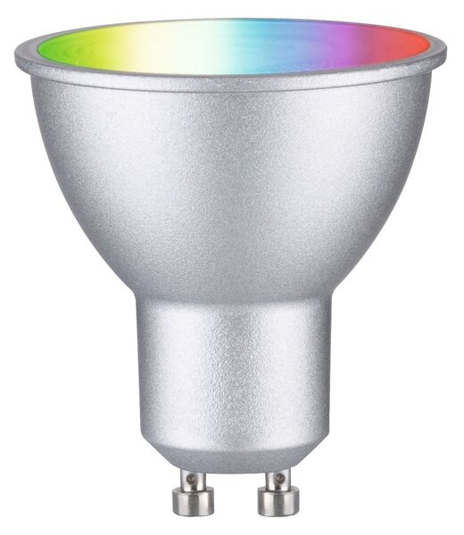 P 29149 Standard 230V Smart Home Zigbee 3.0 LED reflektor GU10 4,8W RGBW+ stmívatelné matný chrom - PAULMANN