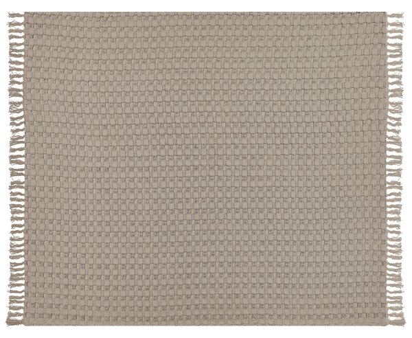 Přikrývka na postel BERE Bavlna 200 x 220 cm Taupe
