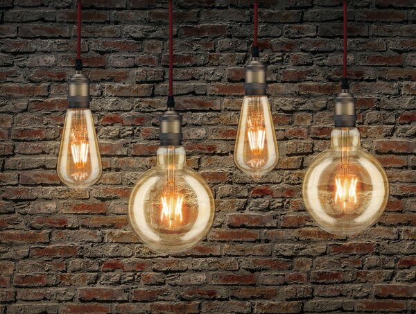 P 29188 1879 Filament 230V 3-krokové-stmívatelné LED žárovka Rustika E27 3 Step Dim 6W 1800K stmívatelné zlatá - PAULMANN