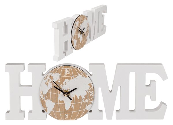 Bílé dřevěné hodiny - HOME - 374