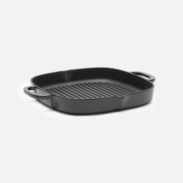 Fabini Smaltovaná litinová pánev na grilování Ø 28 cm, černá