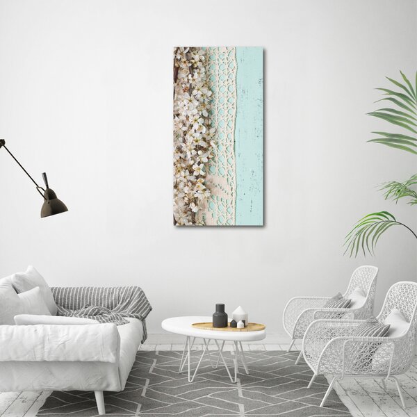Vertikální Foto obraz canvas Květy višně ocv-80227889