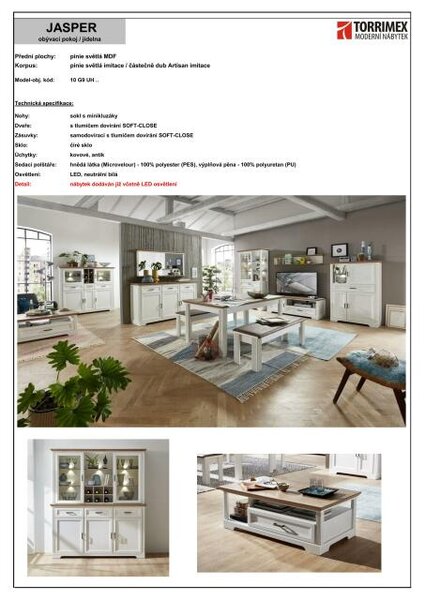 Nábytek do obývacího pokoje a jídelny JASPER dining room I