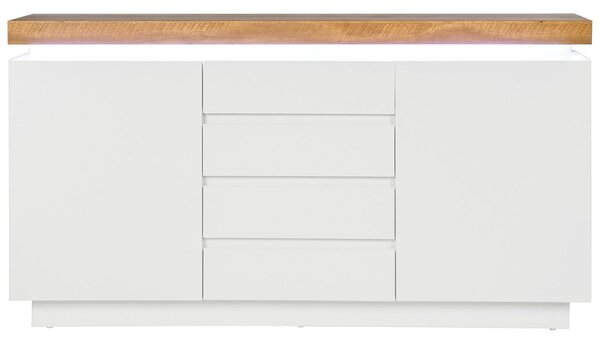 ŠIROKÁ KOMODA, bílá, barvy dubu, 150/80/40 cm Livetastic - Online Only komody, Online Only