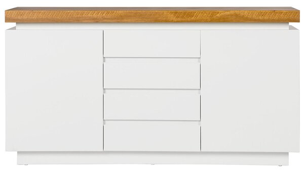 ŠIROKÁ KOMODA, bílá, barvy dubu, 150/80/40 cm Livetastic - Online Only komody, Online Only