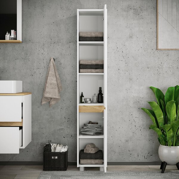 VYSOKÁ SKŘÍŇ, bílá, 30/165/33 cm MID.YOU - Koupelnové skříňky vysoké, Online Only