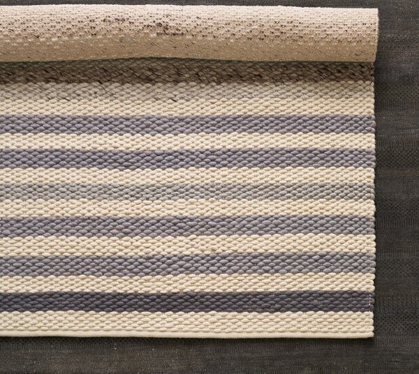 Diamond Carpets India, Ručně vázaný kusový koberec MCK Strop DE 2263 Pastel Brown Mix, 80x150, černobílá, ložnice