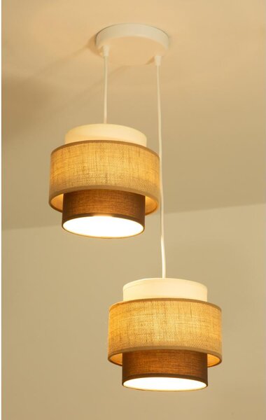 Brilagi - Lustr na lanku RESNA 2xE27/60W/230V pr. 30 cm béžová/černá