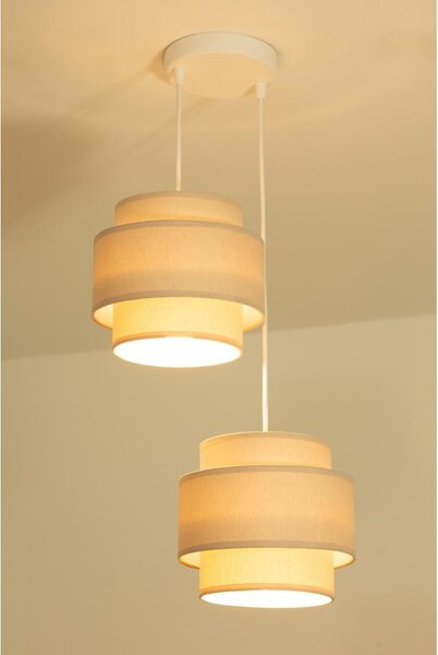 Brilagi - Lustr na lanku RESNA 2xE27/60W/230V pr. 30 cm béžová