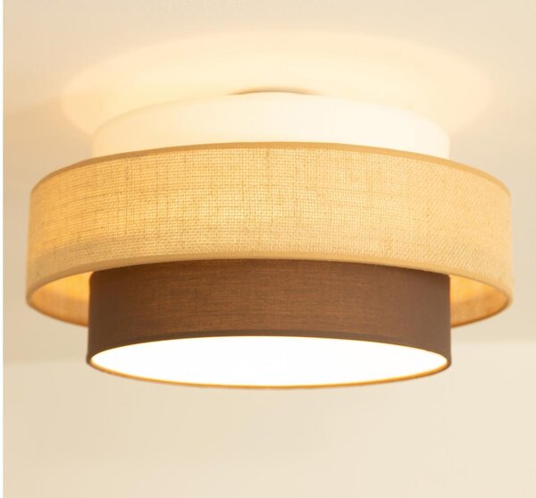 Brilagi - Stropní svítidlo RESNA 1xE27/60W/230V pr. 40 cm béžová/černá