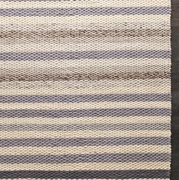 Diamond Carpets India, Ručně vázaný kusový koberec MCK Strop DE 2263 Pastel Brown Mix, 80x150, černobílá, ložnice