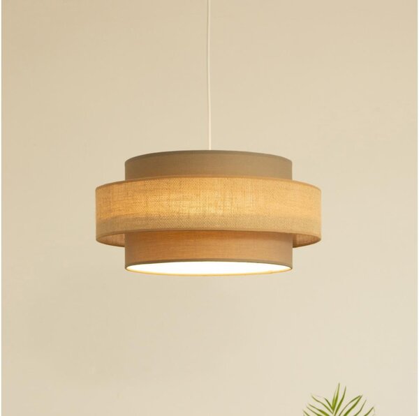 Brilagi - Lustr na lanku RESNA 1xE27/60W/230V pr. 40 cm hnědá/béžová