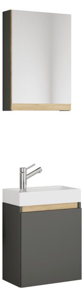 KOUPELNA PRO HOSTY, antracitová, medový dub, 41 cm MID.YOU - Koupelnové série, Online Only