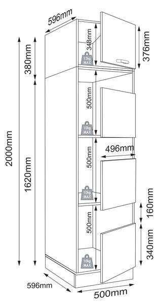SKŘÍŇ NA PRÁDLO, 50/200/60 cm MID.YOU - Víceúčelové skříně, Online Only