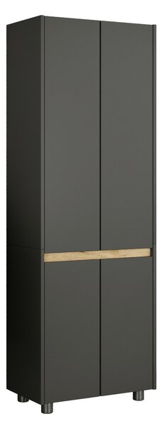 VYSOKÁ SKŘÍŇ, antracitová, 57/165/33 cm MID.YOU - Koupelnové skříňky vysoké, Online Only