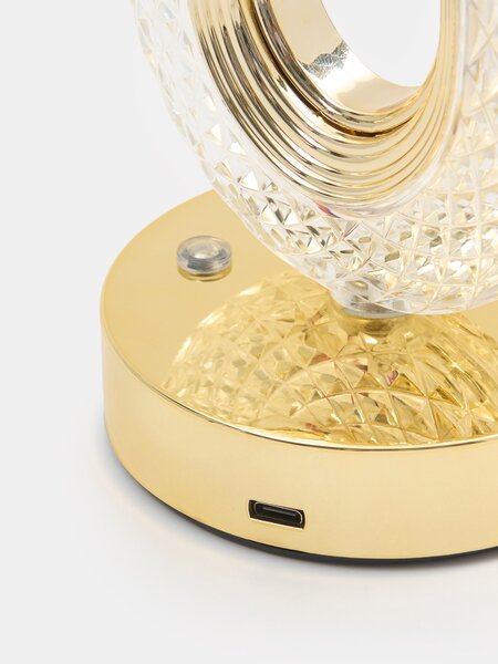 Sinsay - Křišťálová stolní lampa LED ve zlatém rámu - zlatá