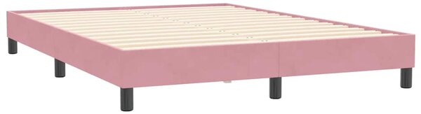 Box spring postel s matrací růžová 160x210 cm samet 3317534