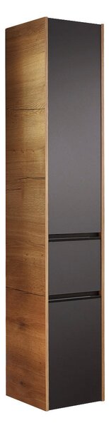 VYSOKÁ SKŘÍŇ, černá, barvy dubu, 33,3/173,4/33 cm Sadena - Koupelnové série