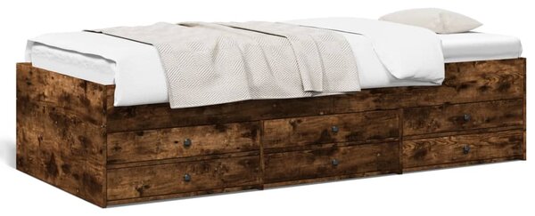 Válenda se zásuvkami bez matrace kouřový dub 75 x 190 cm 3280892