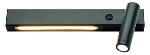 ACA Lighting nástěnné svítidlo LED 13W 3200K 980lm černé kov 280x40 mm pravé SF2110LEDBKR