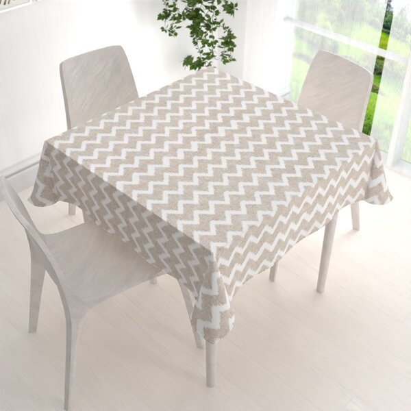 Biante Dekorační čtvercový ubrus Porto PRT-006 Režný cik-cak 40x40 cm