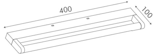 ACA Lighting nástěnné svítidlo BATI LED 6W 380lm 3000K černá hliník 400mm PN283LED40BK
